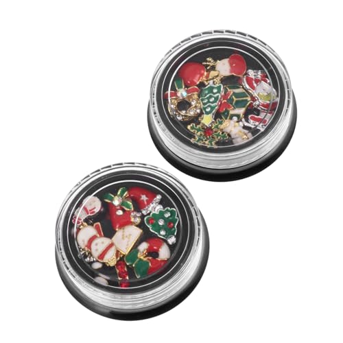 FRCOLOR 1 Satz Weihnachts Maniküre Schmuck Nagelkunst Edelsteine Nagel Strasssteine Weihnachts Nagel Juwelen Strasssteine ​​Für Nägel Nagelkunst Aufkleber Nagelkunst Charms 20 Stück von FRCOLOR