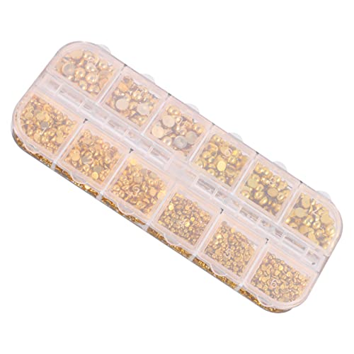 FRCOLOR 1 Schachtel Dekorative Nagelsticker Strassnägel Juwelen Gel-Nagellack-Kit Abziehbilder nail decoration maniküre zubehör aufkleber nagelzubehör Modisches Nageldekor Golden von FRCOLOR