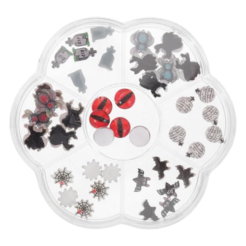 FRCOLOR 1 Schachtel Halloween Nail Art Charms Resin Nail Decorations mit Geist Spinne Fledermaus Mini Halloween für Party DIY Zubehör FRCOLOR 1 Schachtel Halloween Nail Art Charms Resin Nail Decorations mit Geist Spinne Fledermaus Mini Halloween für Party DIY Zubehör von FRCOLOR