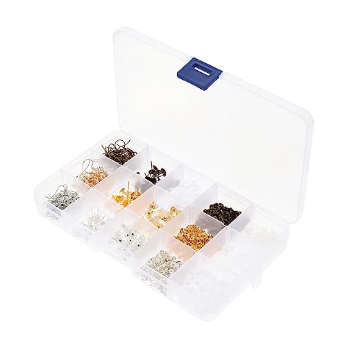 FRCOLOR 1 Schachtel Ohrring für Diy Schmuckherstellung Ohrring Verschlüsse Hypoallergene Ohrstecker Rückseiten Bastelmaterialien für Kreative Projekte Transparent Sicher der Anwendung von FRCOLOR