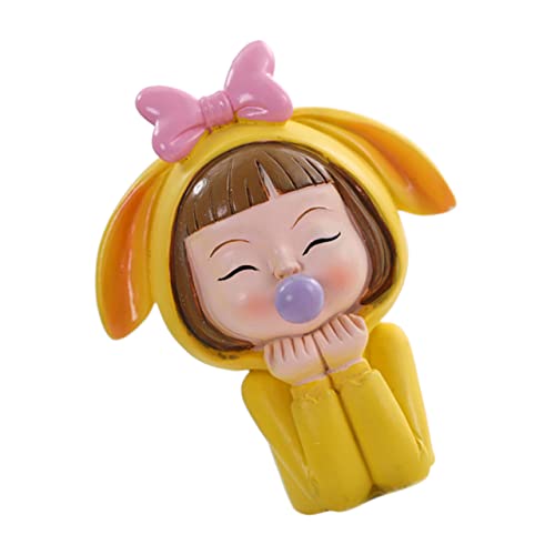 FRCOLOR 1 Stück Cartoon Bubble Girl Modell Torten Dekorationsfigur Lebendige Skulptur aus Harz für Geburtstagsfeiern und Kinderfeste Sicher für Tortenverzierung von FRCOLOR