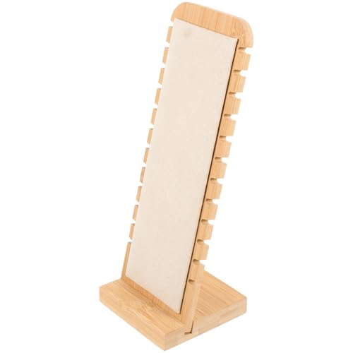 FRCOLOR 1 Stück Schmuckständer Halskette Vitrine Regal Kettenständer Halskette Staffelei aus Holz freistehende Kettenstaffelei Büste mit mehreren Halsketten Bambus Beige FRCOLOR 1 Stück Schmuckständer Halskette Vitrine Regal Kettenständer Halskette Staffelei aus Holz freistehende Kettenstaffelei Büste mit mehreren Halsketten Bambus Beige von FRCOLOR
