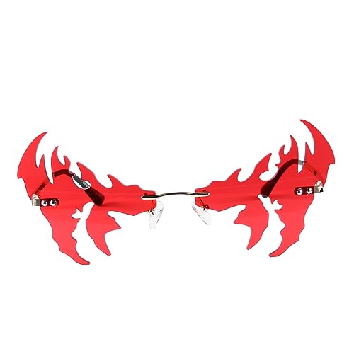 FRCOLOR 1 Stück -lustige Gläser Geformt Farbige Gläser Rave Party Kostümbrille Lustige Schauspiele Metall Rot FRCOLOR 1 Stück -lustige Gläser Geformt Farbige Gläser Rave Party Kostümbrille Lustige Schauspiele Metall Rot von FRCOLOR