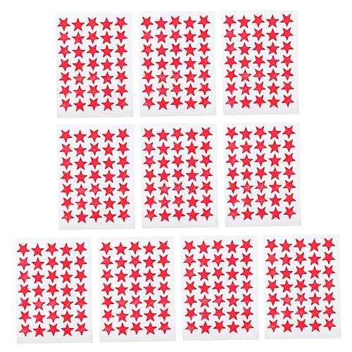 FRCOLOR 10 Blatt Rote Belohnungs Sternaufkleber für Selbstklebend Sicher und Dekorativ für Schule Kindergarten Basteln und Partys Geeignet für Eltern und Lehrer FRCOLOR 10 Blatt Rote Belohnungs Sternaufkleber für Selbstklebend Sicher und Dekorativ für Schule Kindergarten Basteln und Partys Geeignet für Eltern und Lehrer von FRCOLOR