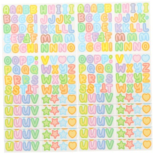 FRCOLOR 10 Blatt Selbstklebende Vinyl Buchstaben Aufkleber Wetterfeste Alphabet Sticker für Kreative Bastelprojekte Geeignet für Mailboxen Türen Fenster und Mehr von FRCOLOR