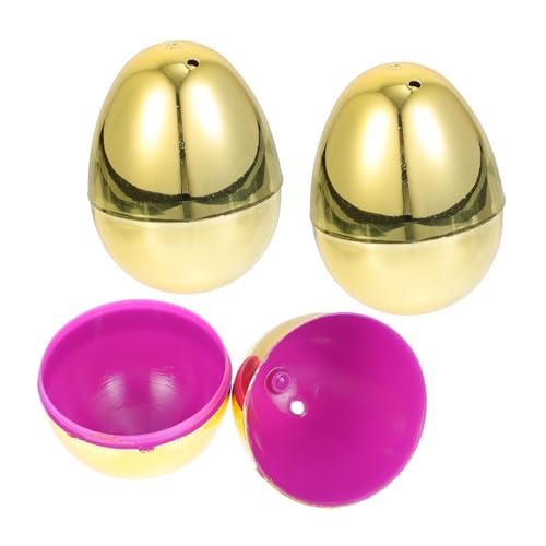 FRCOLOR 10 Stück Bunte Kunststoff Ostereier Kreative Nachfüllbare Deko Eier für Ostern für und Goldene Farbvariante FRCOLOR 10 Stück Bunte Kunststoff Ostereier Kreative Nachfüllbare Deko Eier für Ostern für und Goldene Farbvariante von FRCOLOR