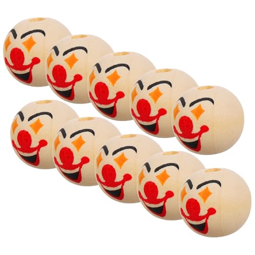FRCOLOR 10 Stück Clown Holzperlen für DIY Armbänder und Kindersichere Leicht zu Handhabende Bastelperlen für Geburtstagsfeiern und Kreative Familienaktivitäten FRCOLOR 10 Stück Clown Holzperlen für DIY Armbänder und Kindersichere Leicht zu Handhabende Bastelperlen für Geburtstagsfeiern und Kreative Familienaktivitäten von FRCOLOR