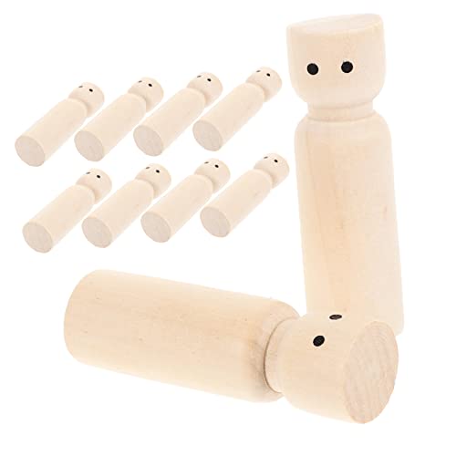 FRCOLOR 10 Stück DIY Holzfiguren zum Bemalen Unvollendete Holzpuppen für Kreative Bastelprojekte für Schulprojekte für Deko und Spielspaß FRCOLOR 10 Stück DIY Holzfiguren zum Bemalen Unvollendete Holzpuppen für Kreative Bastelprojekte für Schulprojekte für Deko und Spielspaß von FRCOLOR