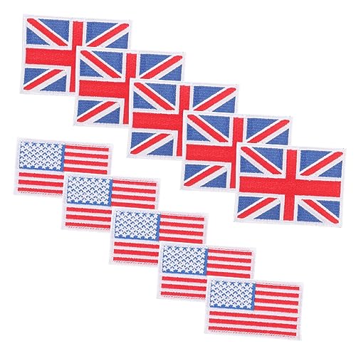 FRCOLOR 10 Stück Gestickte Stoffabzeichen Flaggenpatch US-Flaggen-Patch Flecken bestickt Vereinigte Staaten Patches Aufbügelapplikationen für Kleidung Bügelflicken für Jeans Polyester FRCOLOR 10 Stück Gestickte Stoffabzeichen Flaggenpatch US-Flaggen-Patch Flecken bestickt Vereinigte Staaten Patches Aufbügelapplikationen für Kleidung Bügelflicken für Jeans Polyester von FRCOLOR