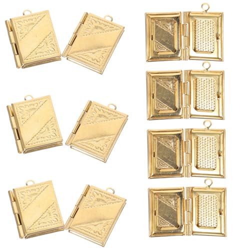 FRCOLOR 10 Stück Kupferbuchspiegelbox Schmuck Herstellung Lesezeichen-Anhänger für Lieferungen Reiz Fotorahmen-Anhänger Fotorahmen Anhänger Zauber Buch-Anhänger-Charms Buchanhänger Golden FRCOLOR 10 Stück Kupferbuchspiegelbox Schmuck Herstellung Lesezeichen-Anhänger für Lieferungen Reiz Fotorahmen-Anhänger Fotorahmen Anhänger Zauber Buch-Anhänger-Charms Buchanhänger Golden von FRCOLOR