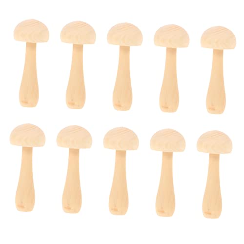 FRCOLOR 10 Stück Teiliges DIY Holzpilz Bemalbar Kleine Holzfiguren zum Basteln Kreative Geschenkidee für Wohn und Kaffehausdeko FRCOLOR 10 Stück Teiliges DIY Holzpilz Bemalbar Kleine Holzfiguren zum Basteln Kreative Geschenkidee für Wohn und Kaffehausdeko von FRCOLOR