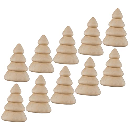 FRCOLOR 10 Stück Teiliges DIY Mini Holzbäume aus Unbehandeltem Holz Hohe Bastelspielzeuge Bemalbare Holzbaum Dekoration für Schule und Kreative Kunstprojekte von FRCOLOR