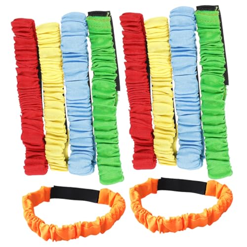 FRCOLOR 10 Stück Teiliges Elastische Bindebänder für Dreibeinlauf Flexible Beinbänder für Teamwork training Strapazierfähige und Hautfreundliche Bänder für Outdoor spiele und von FRCOLOR