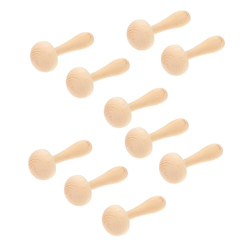 FRCOLOR 10 Stück Teiliges Holzspielzeug Pilz Dekorationen und Bastelset DIY Holzfiguren für Kreative Kindergeburtstagsmitbringsel und Gemeinsame Eltern Junge Mädchen Aktivitäten von FRCOLOR