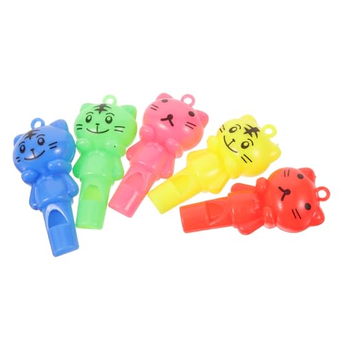 FRCOLOR 10 Stück Teiliges Kunststoffpfeifen mit Umhängeband Bunte Schiedsrichterpfeifen für Training Spiele Party und Kindergeburtstag Geeignet als und Sportzubehör Zufällige Farbe von FRCOLOR