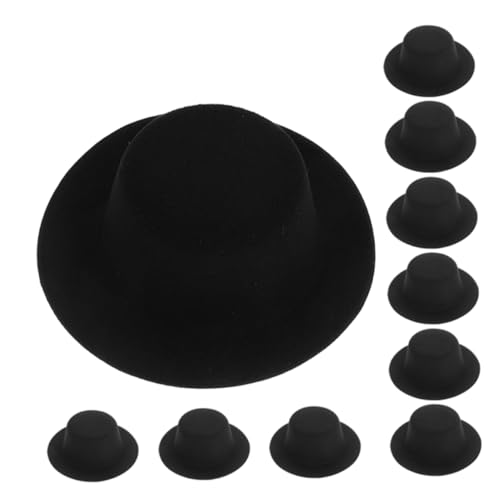 FRCOLOR 10 Stück Teiliges Mini Deko Kleine Formelle Mini Hüte Leichte Puppenhüte für DIY Handwerksprojekte Haustierdekoration Weihnachten Party Zubehör von FRCOLOR