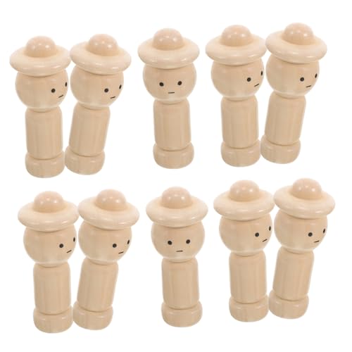 FRCOLOR 10 Stück Teiliges Naturfarbene Blanko Holz Peg Dolls Kinderfreundliche DIY Holzfiguren zum Bemalen Glatte Oberfläche für Basteln und Dekoration FRCOLOR 10 Stück Teiliges Naturfarbene Blanko Holz Peg Dolls Kinderfreundliche DIY Holzfiguren zum Bemalen Glatte Oberfläche für Basteln und Dekoration von FRCOLOR