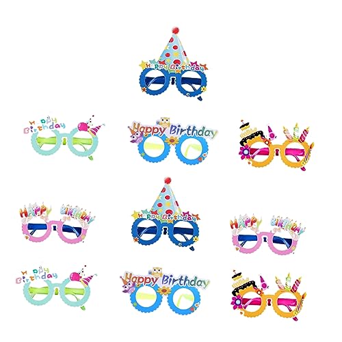 FRCOLOR 10 Stück Teiliges Papierbrillen Bunte Partybrillen Lustige Geburtstagsdeko Leichte Kunststoffbrillen für Jungen Mädchen Foto Requisiten Festival Zubehör FRCOLOR 10 Stück Teiliges Papierbrillen Bunte Partybrillen Lustige Geburtstagsdeko Leichte Kunststoffbrillen für Jungen Mädchen Foto Requisiten Festival Zubehör von FRCOLOR