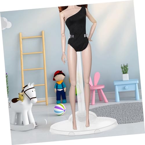 FRCOLOR 10 Stück Teiliges Puppenständer aus Kunststoff Stabile Figuren Display Halter mit Flachem Boden Transparent für Actionfiguren und Puppen Einfach zu Verwenden und Platzsparend von FRCOLOR
