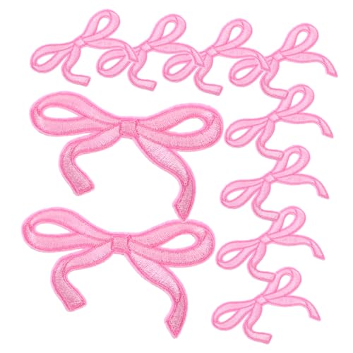 FRCOLOR 10 Stück Teiliges Rosa Bestickte Bügelflicken Schleifenform Einfache Anbringung für DIY Kleidung Hüte Jeans Taschen Applikationen für Mädchen FRCOLOR 10 Stück Teiliges Rosa Bestickte Bügelflicken Schleifenform Einfache Anbringung für DIY Kleidung Hüte Jeans Taschen Applikationen für Mädchen von FRCOLOR