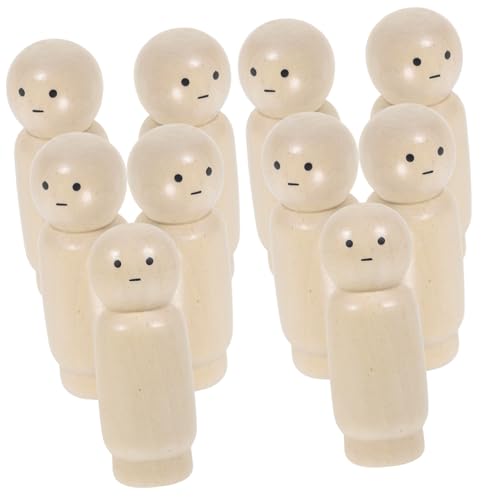 FRCOLOR 10 Stück Teiliges Unbemalte Holz Peg Dolls Kindgerechte Glatte Oberfläche DIY Bemalbare Holzfiguren für Kreative Bastelprojekte Gestaltungsmöglichkeiten für Erwachsene FRCOLOR 10 Stück Teiliges Unbemalte Holz Peg Dolls Kindgerechte Glatte Oberfläche DIY Bemalbare Holzfiguren für Kreative Bastelprojekte Gestaltungsmöglichkeiten für Erwachsene von FRCOLOR