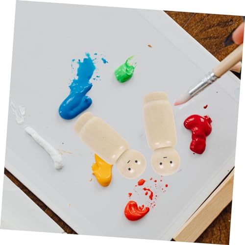 FRCOLOR 10 Stück Teiliges Unvollendete Holz Peg Puppen Glatte Oberfläche DIY Bemalung Natürliche Holzfiguren für Kreative Bastelprojekte und Raumdekoration von FRCOLOR