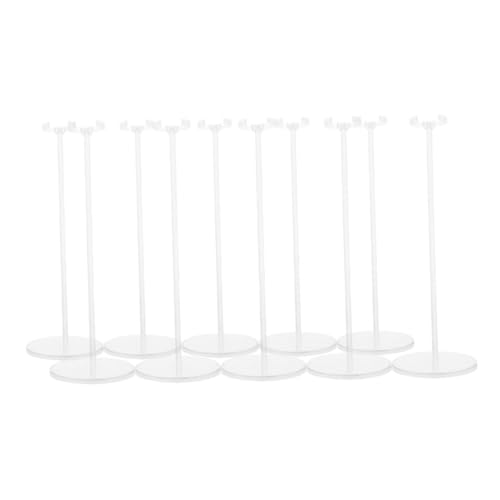 FRCOLOR 10 Stück Teiliges Verstellbares Puppenständer mit Transparentem Clip Display Halter für Puppen und Actionfiguren Flexibler Dolls Stand Organizer für Individuelle Präsentation und von FRCOLOR