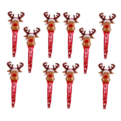 FRCOLOR 10 Stück Teiliges Weihnachts-elchkopf Luftballon Handgehaltene Robuste Weihnachtsdeko Sicher für Festliche Foto-requisite und Party-ornament FRCOLOR 10 Stück Teiliges Weihnachts-elchkopf Luftballon Handgehaltene Robuste Weihnachtsdeko Sicher für Festliche Foto-requisite und Party-ornament von FRCOLOR