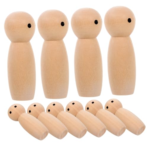 FRCOLOR 10 Stück Unbemalte Holz Puppen DIY Peg Dolls aus Holz für Kreatives Basteln und Dekoration Mini Holzfiguren für Spiel und Unterricht FRCOLOR 10 Stück Unbemalte Holz Puppen DIY Peg Dolls aus Holz für Kreatives Basteln und Dekoration Mini Holzfiguren für Spiel und Unterricht von FRCOLOR