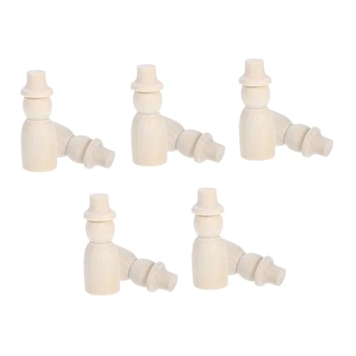 FRCOLOR 10 Stück Unvollendete Holz Peg Dolls zum Bemalen Glatte Oberfläche Robustes Holz DIY Bastelset für Kreative Holzfiguren zum Bemalen und Dekorieren Handgefertigte Blanko Holzpuppen von FRCOLOR