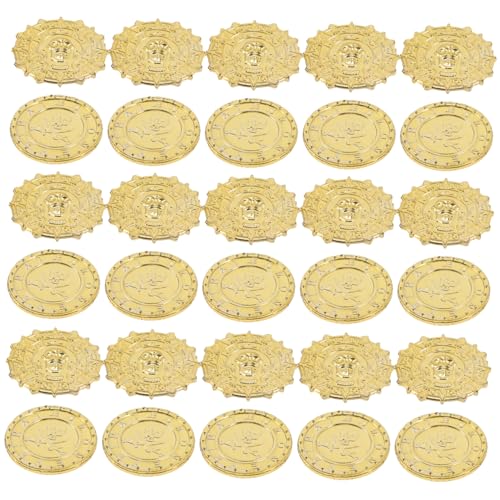 FRCOLOR 100 Stück Goldene Piratenmünzen aus Plastik für Schatzsuche und Partydekoration Geeignet für Kindergeburtstage und Piratenmottos Vielseitig Einsetzbar für Deko FRCOLOR 100 Stück Goldene Piratenmünzen aus Plastik für Schatzsuche und Partydekoration Geeignet für Kindergeburtstage und Piratenmottos Vielseitig Einsetzbar für Deko von FRCOLOR
