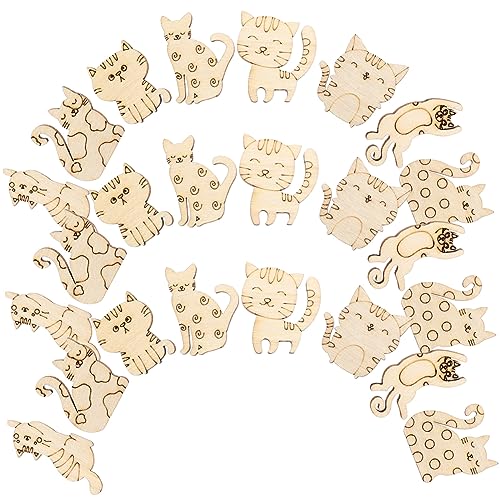 FRCOLOR 100 Stück Holz Katzen Holzschnitt Unbemalt DIY Holzscheiben für Kreative Bastelprojekte für Weihnachts und Geburtstagsdekorationen FRCOLOR 100 Stück Holz Katzen Holzschnitt Unbemalt DIY Holzscheiben für Kreative Bastelprojekte für Weihnachts und Geburtstagsdekorationen von FRCOLOR