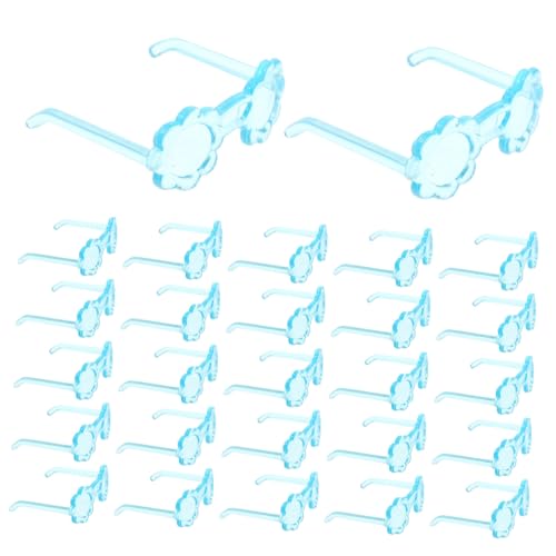 FRCOLOR 100 Stück Teiliges Puppenhaus Miniatur Plastikbrillen Transparente Doll Sunglasses Langlebige Cosplay Accessoires für Puppen als Dekorative Puppenhaus Brille von FRCOLOR
