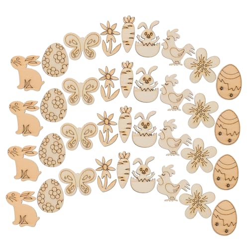 FRCOLOR 100 Stück Unbehandelte Holzfiguren für Bastelset für Ostern mit Hasen Eiern und Schmetterlingen für DIY Malprojekte und Kreative Deko FRCOLOR 100 Stück Unbehandelte Holzfiguren für Bastelset für Ostern mit Hasen Eiern und Schmetterlingen für DIY Malprojekte und Kreative Deko von FRCOLOR