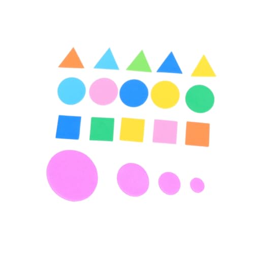 FRCOLOR 1000 Stück Teiliges Bunte Selbstklebende Geometry Sticker aus Weichem Eva Schaum Geometrische Formen für Kognitive zum Basteln und Gestalten von Karten und Scrapbooks von FRCOLOR