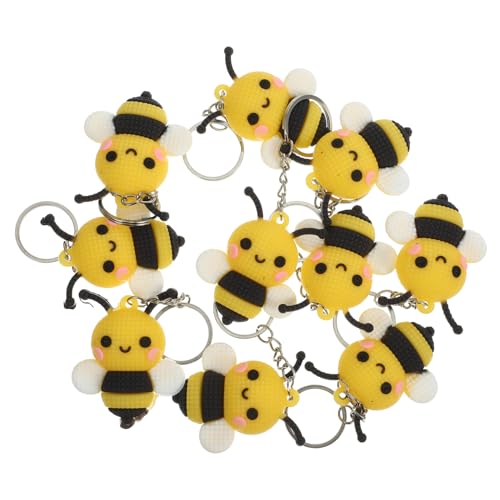 FRCOLOR 10Stücke Cartoon Bienen Schlüsselanhänger Lustige und Süße Anhänger für Taschen Schlüssel und Dekoration Sicheres und Langlebiges Material für Vielseitige FRCOLOR 10Stücke Cartoon Bienen Schlüsselanhänger Lustige und Süße Anhänger für Taschen Schlüssel und Dekoration Sicheres und Langlebiges Material für Vielseitige von FRCOLOR
