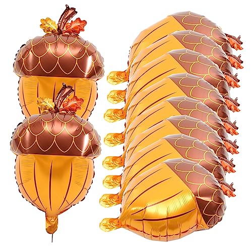 FRCOLOR 10Stücke Kiefernkegel Folienballons Herbstfest Luftballons für Thanksgiving Party Dekoration Metallische Luftballons für Festliche FRCOLOR 10Stücke Kiefernkegel Folienballons Herbstfest Luftballons für Thanksgiving Party Dekoration Metallische Luftballons für Festliche von FRCOLOR