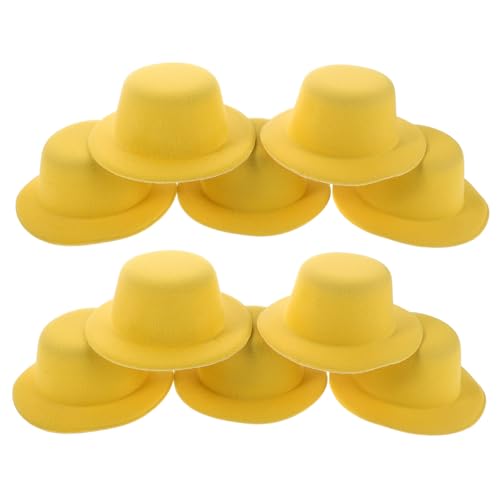 FRCOLOR 10stücke Handgefertigte Puppenhüte Kleine Minihüte Zum Basteln Für Haustierpuppen Und Feiertagsdekorationen Vielseitige Minizylinder Für Kreativprojekte Und Party-Ornamente von FRCOLOR