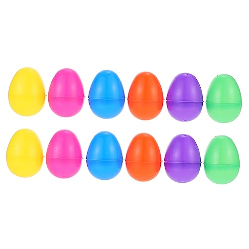 FRCOLOR 12 Stück Füllbare Plastikeier für Ostern Bunte Dekorationseier zum Basteln für Partys für FRCOLOR 12 Stück Füllbare Plastikeier für Ostern Bunte Dekorationseier zum Basteln für Partys für von FRCOLOR