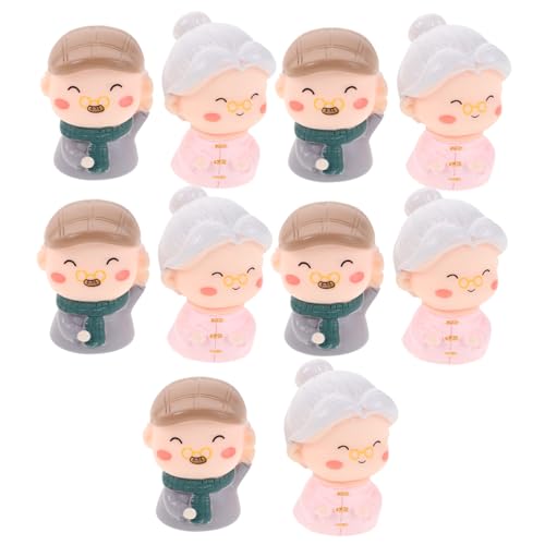 FRCOLOR 12 Stück Jubiläumskuchen -ornamente Kuchendekoration Zum Jubiläum Hochzeitspaar Figur Opa -figuren Romantische Paarskulptur Jubiläumsfiguren Paar Liebt Skulptur Ältere Figuren Harz von FRCOLOR
