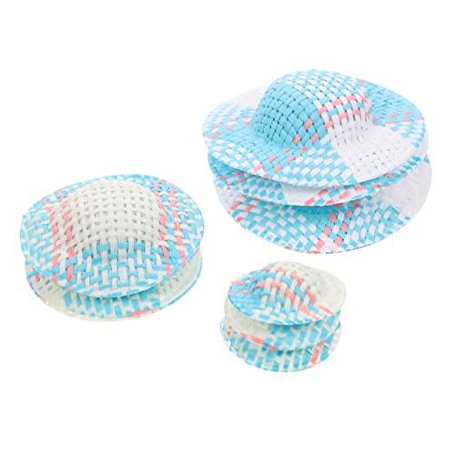 FRCOLOR 12 Stück Miniatur Hut mit Gestreifte Puppenhüte Himmelblau für DIY Bastelarbeiten und Fotorequisiten als Puppenaccessoire FRCOLOR 12 Stück Miniatur Hut mit Gestreifte Puppenhüte Himmelblau für DIY Bastelarbeiten und Fotorequisiten als Puppenaccessoire von FRCOLOR