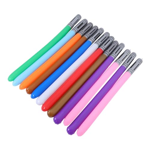 FRCOLOR 12 Stück Teiliges Aufblasbare Lichtschwerter für Weiches Sicheres Material Vielseitige Partyzubehör und Partybeutel-füller für Geburtstage Festivals und Poolspiele von FRCOLOR