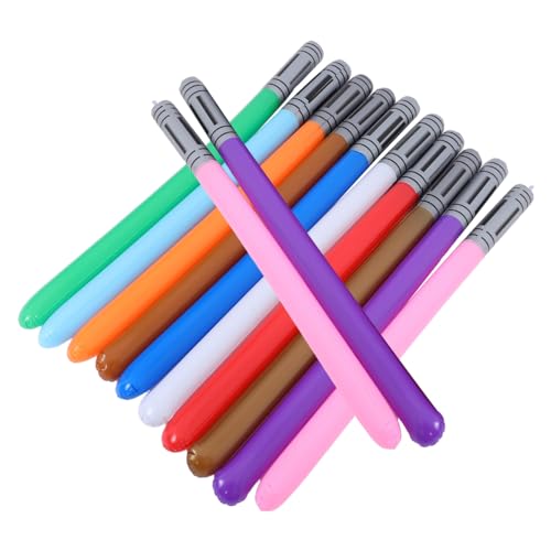 FRCOLOR 12 Stück Teiliges Aufblasbares Lichtschwert für Vielseitige Partygeschenke und Poolspielzeug Robuste Blow-up Schwerter für Geburtstag Festivals und Kreative Rollenspiele von FRCOLOR