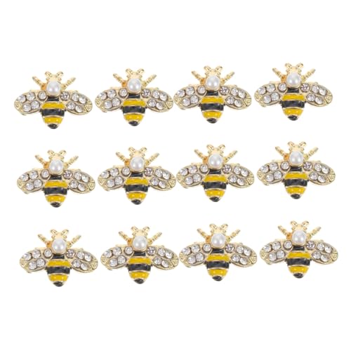 FRCOLOR 12 Stück Teiliges Bienen Nagel Charm aus Langlebiger Legierung Kreative DIY Nail Art Dekoration mit Funkelnden Strasssteinen für Nail Art Liebhaber Einzigartiges Design FRCOLOR 12 Stück Teiliges Bienen Nagel Charm aus Langlebiger Legierung Kreative DIY Nail Art Dekoration mit Funkelnden Strasssteinen für Nail Art Liebhaber Einzigartiges Design von FRCOLOR