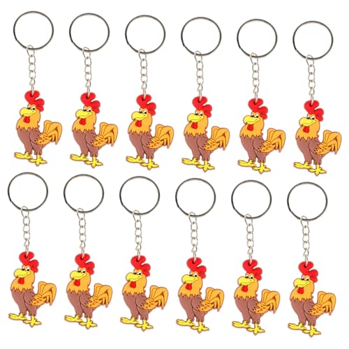 FRCOLOR 12 Stück Teiliges Cartoon Huhn Schlüsselanhänger Lustige Taschenanhänger für Dekorative Schlüsselringe Tier Maskottchen für Partys und FRCOLOR 12 Stück Teiliges Cartoon Huhn Schlüsselanhänger Lustige Taschenanhänger für Dekorative Schlüsselringe Tier Maskottchen für Partys und von FRCOLOR