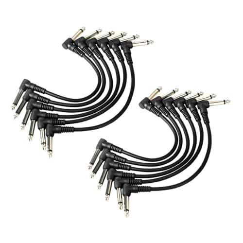 FRCOLOR 12 Stück Teiliges Gitarren Patchkabel Hochwertiges Effektgerät Verbindungskabel Geräuscharmes Audio Verbindungskabel für Musikinstrumente Langlebig Leicht für Pedalboard und von FRCOLOR