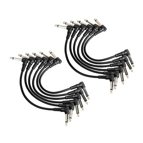 FRCOLOR 12 Stück Teiliges Gitarren Patchkabel Schwarz Profi Effektpedal Anschlusskabel Langlebig Flexibel Kompatibel mit Gitarre Bass Audiogeräten und Effektgeräten FRCOLOR 12 Stück Teiliges Gitarren Patchkabel Schwarz Profi Effektpedal Anschlusskabel Langlebig Flexibel Kompatibel mit Gitarre Bass Audiogeräten und Effektgeräten von FRCOLOR