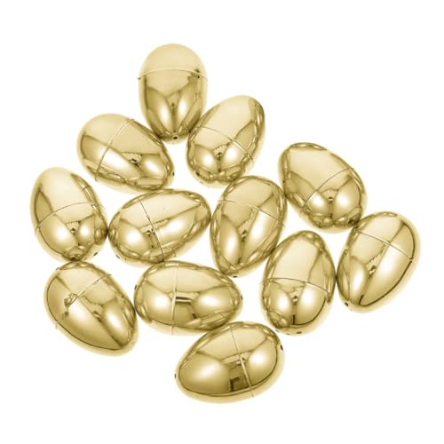 FRCOLOR 12 Stück Teiliges Goldene Befüllbare Plastikeier Leichte und Bruchfeste Deko mit Aufhängeöffnung Wiederverwendbare Ostereier zum Befüllen für Osterkörbe und Eiersuche FRCOLOR 12 Stück Teiliges Goldene Befüllbare Plastikeier Leichte und Bruchfeste Deko mit Aufhängeöffnung Wiederverwendbare Ostereier zum Befüllen für Osterkörbe und Eiersuche von FRCOLOR