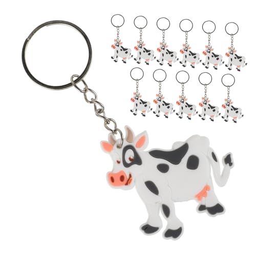 FRCOLOR 12 Stück Teiliges Kuh Schlüsselanhänger Anhänger Niedliches Design Leichte Stilvolle Tiercharms für Geburtstags und Motto Partys Taschenanhänger Geschenke von FRCOLOR