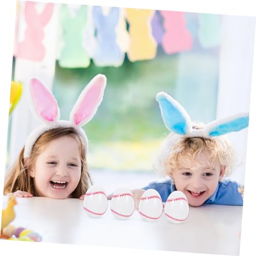 FRCOLOR 12 Stück Teiliges Kunststoff Ostereier Baseball Befüllbare Eierform Geschenkboxen Stabile und Langlebige Plastik Ostereier für Osterpartys und Outdoor Eiersuche von FRCOLOR